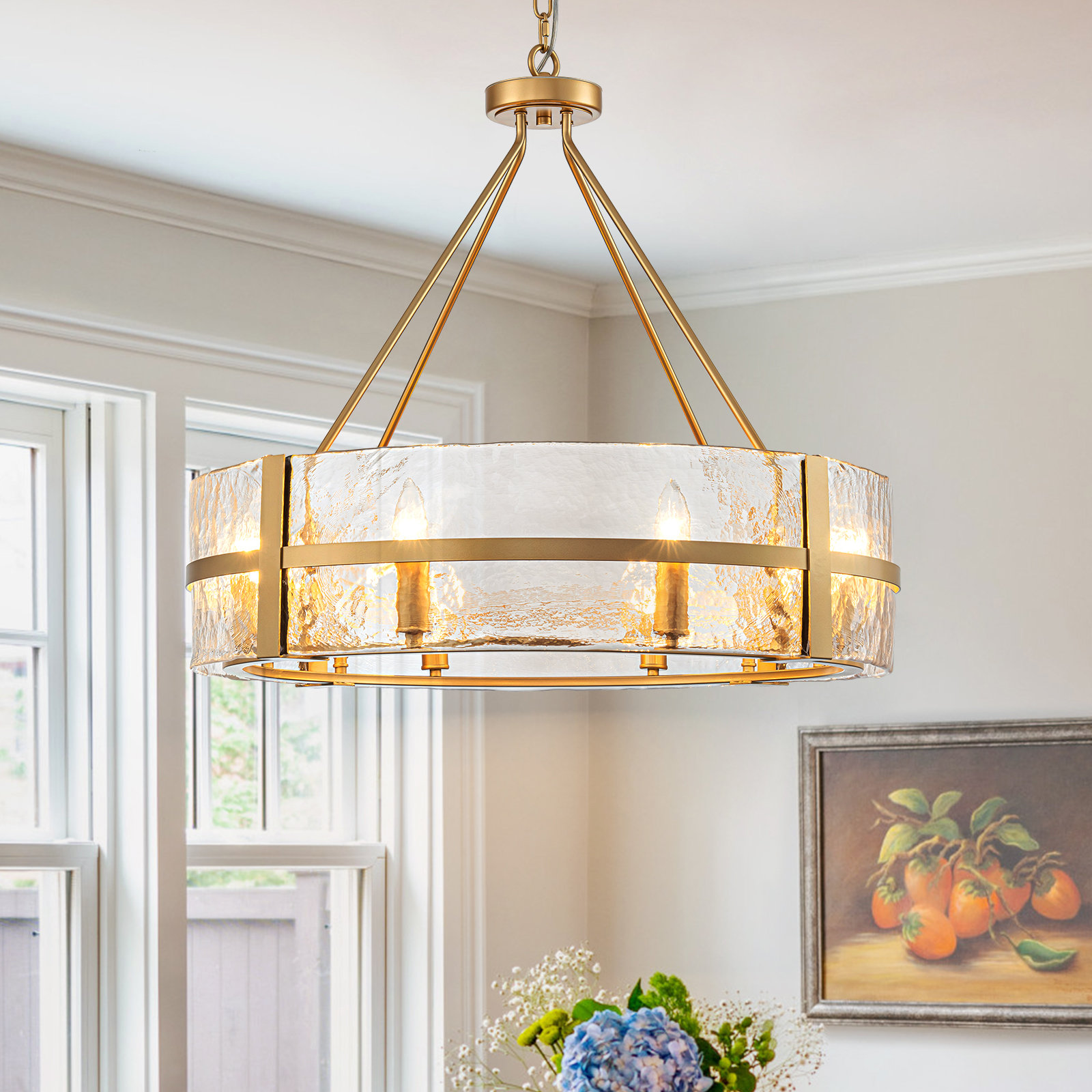 17 Stories 8-Light Dimmable Drum Chandelier - Wayfair Canada